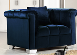Kristof Modern Accent Chair Blue