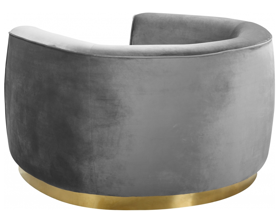 The Shell Accent Chair Grey/Gold – Interior Motives by Will Smith LLC
