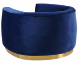 The Shell Accent Chair Blue/Gold