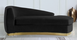 The Shell Curved Chaise Lounge Black/Gold