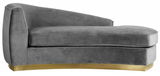 The Shell Curved Chaise Lounge Navy Blue/Gold