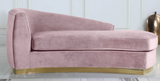 The Shell Curved Chaise Lounge Grey/Gold