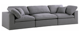 Modern Cloud Modular Linen Sofa 3pcs Blue