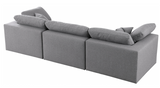 Modern Cloud Modular Linen Sofa 3pcs Grey