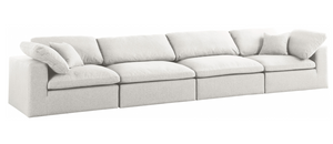 Modern Cloud Modular Linen Sofa 4pcs Beige