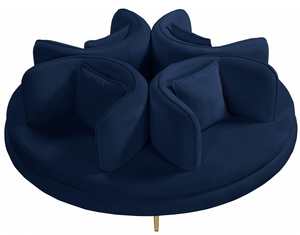 Orbit Conversation Round Seating Blue