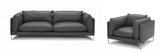 Bellow Grey Leather Sofa