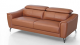 Danley Leather Sofa Cognac Brown