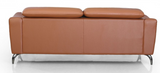 Danley Leather Sofa Cognac Brown