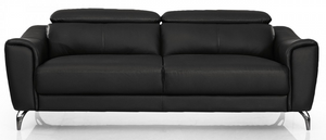 Danley Leather Sofa Black