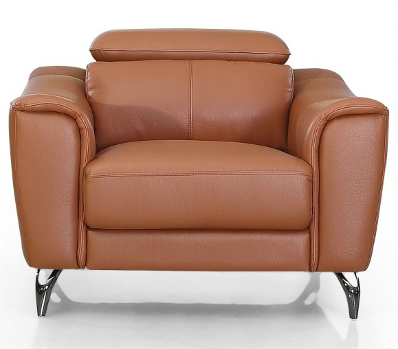 Danley Leather Chair Cognac Brown