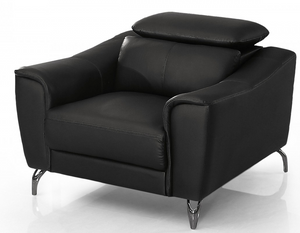 Danley Leather Chair Black