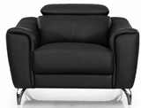 Danley Leather Chair Black