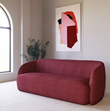 Crimson Modern Velvet Sofa