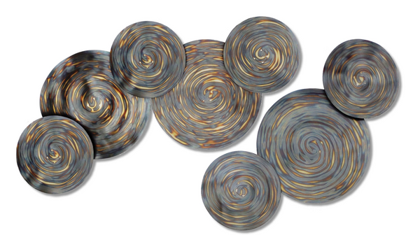 Copper Rollers Metal Art S/2