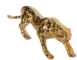 Creeping Leopard Animal Sculpture Gold