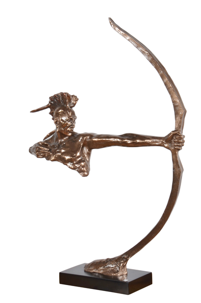 Native American Sculpture with Bow
