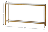 Bryson Skinny Console Table Gold