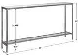 Bryson Skinny Console Table Silver