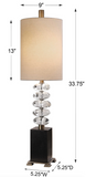 Clearstone Stacked Crystal Table Lamp