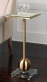 Elena Acrylic and Gold Side Table