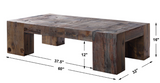 Reclamation Oversized Boat Wood Coffee Table