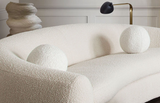 The Evoke Modern Cream Rounded Sofa