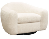 The Evoke Modern Cream Rounded Swivel Chair