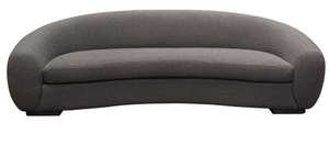 The Evoke Modern Grey Rounded Sofa