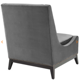 Darby Velvet Accent Chair Grey