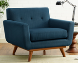 Ronald Mid Century Modern Accent Chair Blue