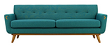 Ronald Mid Century Modern Sofa Granite