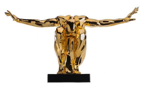 Gold Man with Outstretched Arms Sculpture Large