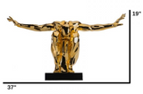 Gold Man with Outstretched Arms Sculpture Large