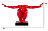 Red Man with Outstretched Arms Sculpture Large