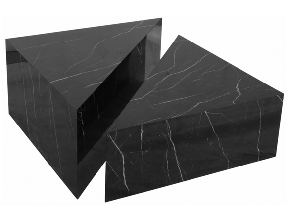 The Wedge 2pc Coffee Table Black and White