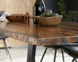 Live Edge Rectangular Modern Wood Dining Table