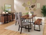 Live Edge Rectangular Modern Wood Dining Table