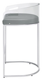 Abound Set of 2 Acrylic and Chrome Counter Stool