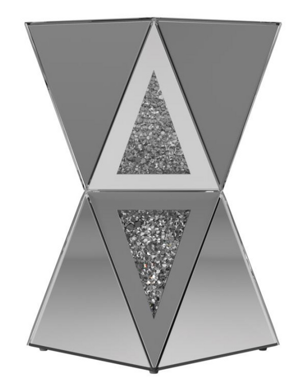 Diamond Mirrored Accent Table