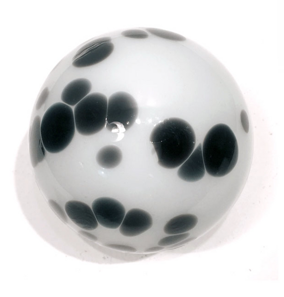 Black and White Spotted Glass Sphere Wall Art