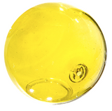 Yellow 3D round glass Wall Art 