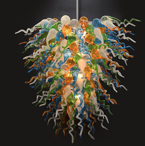 Hemingway Multi Color Blown Glass Ceiling Light Fixture