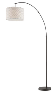 Arched Floor Lamp with pattered shade 