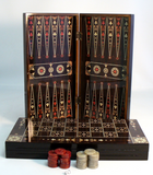 15" Floral Decoupage Wood Backgammon