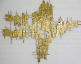 Brass Wall Art in an organic shape 