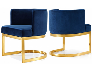 Surround Dining Chair Blue/Gold