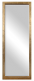 The Treton Wall or Floor Mirror is perfect to use as a dressing mirror or just for accent. This stately mirror features a deep, solid wood frame with a lightly antiqued gold leaf finish. Mirror has a generous 1 1/4" bevel. May be hung horizontal or vertical.