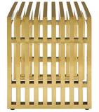 Apollo Modern Gold Metal Bench Medium