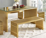 Apollo Modern Gold Metal Bench Medium